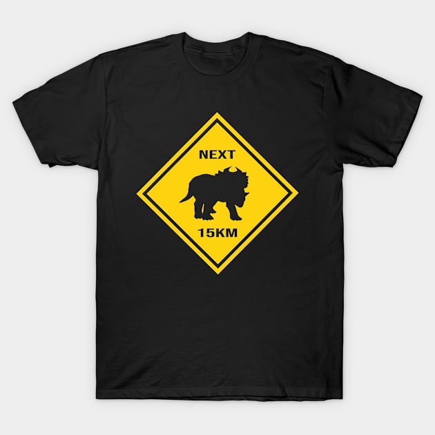 Attention Centrosaurus Crosses The Street Design T-Shirt by Tolan79 Magic Designs